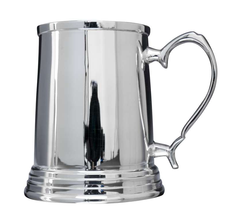 Shiny Silver Medium Edwardian Tankard