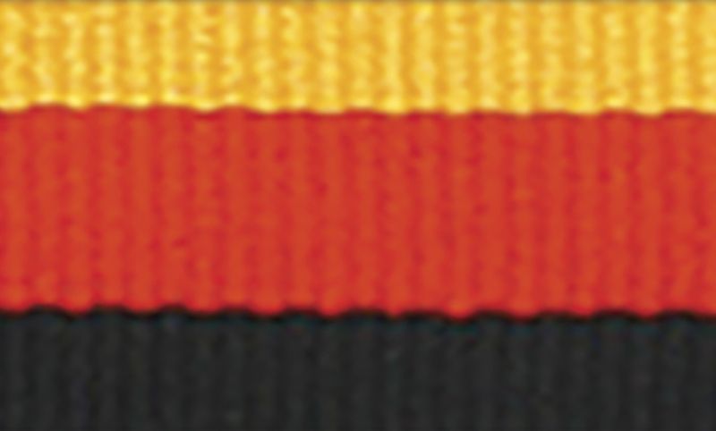 Gold Red Black Ribbon